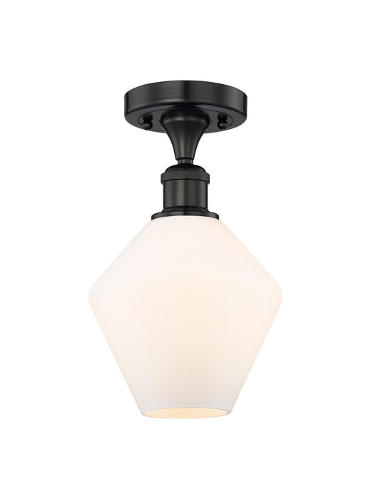 Innovations 616-1F-BK-G651-8 One Light Semi-Flush Mount, Matte Black