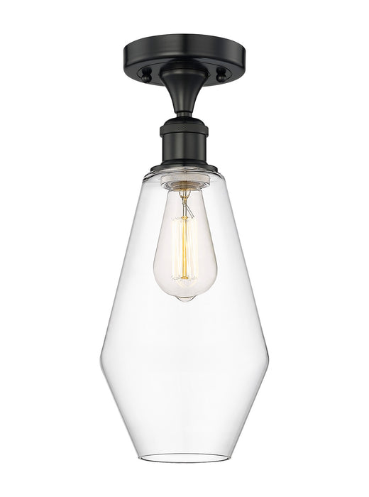 Innovations 616-1F-BK-G652-7 One Light Semi-Flush Mount, Matte Black