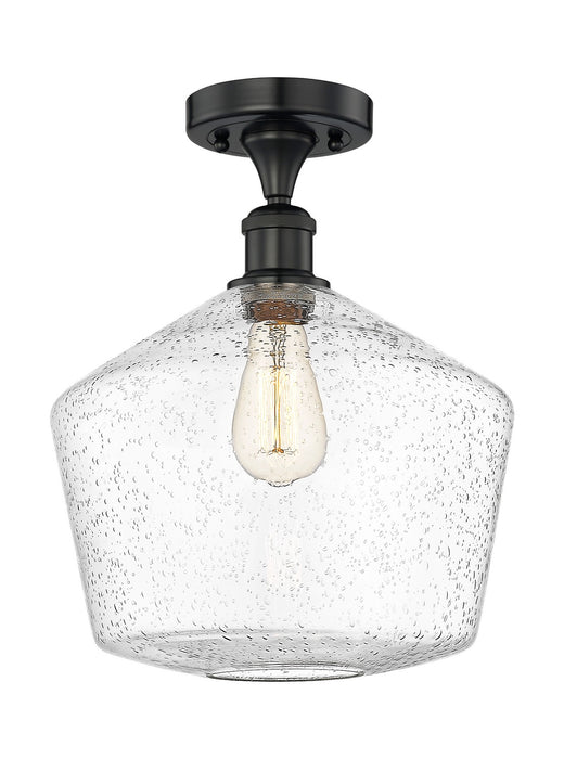Innovations 616-1F-BK-G654-12 One Light Semi-Flush Mount, Matte Black