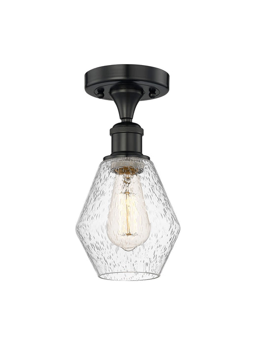Innovations 616-1F-BK-G654-6 One Light Semi-Flush Mount, Matte Black