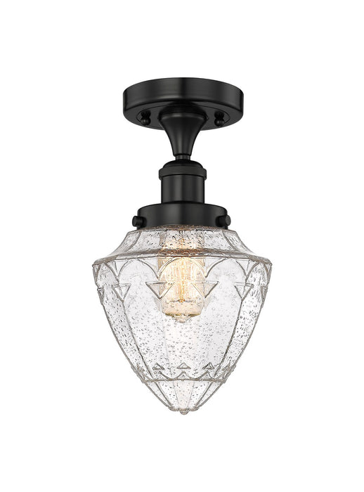 Innovations 616-1F-BK-G664-7 LED Semi-Flush Mount, Matte Black