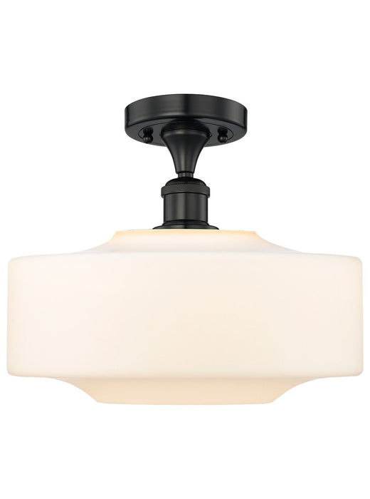 Innovations 616-1F-BK-G691-16 LED Semi-Flush Mount, Matte Black