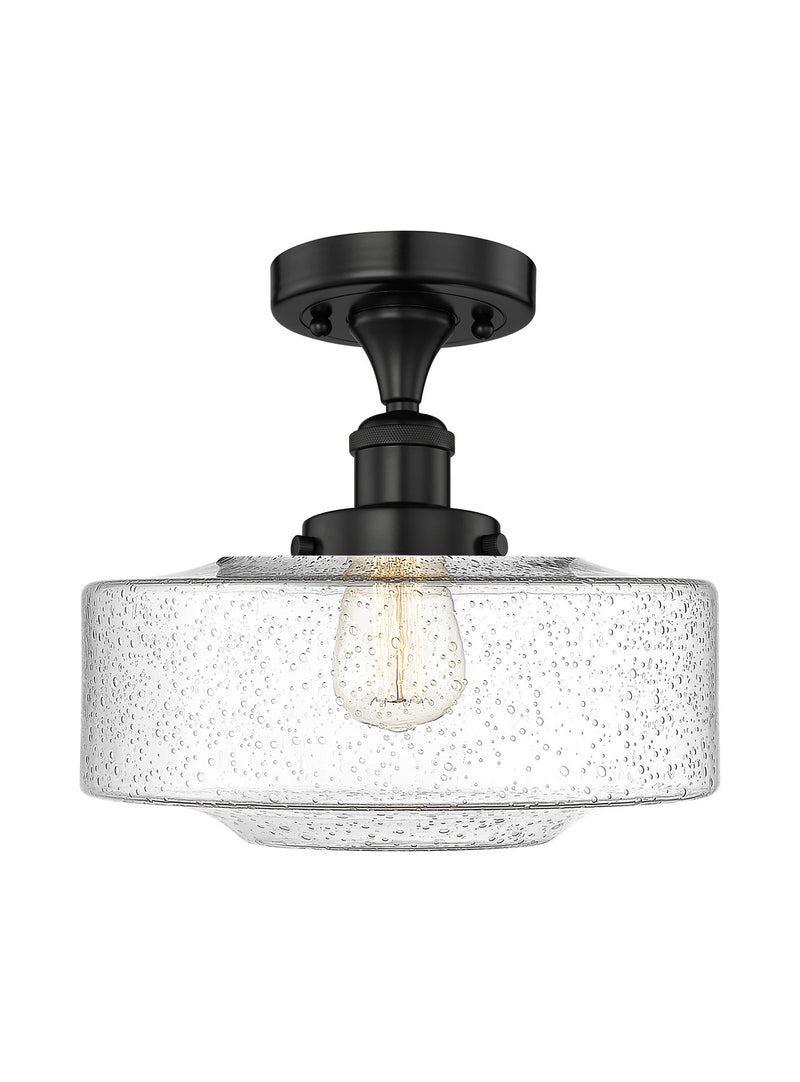Innovations 616-1F-BK-G694-12 LED Semi-Flush Mount, Matte Black
