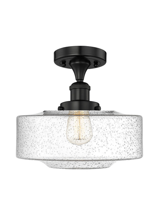 Innovations 616-1F-BK-G694-12 LED Semi-Flush Mount, Matte Black