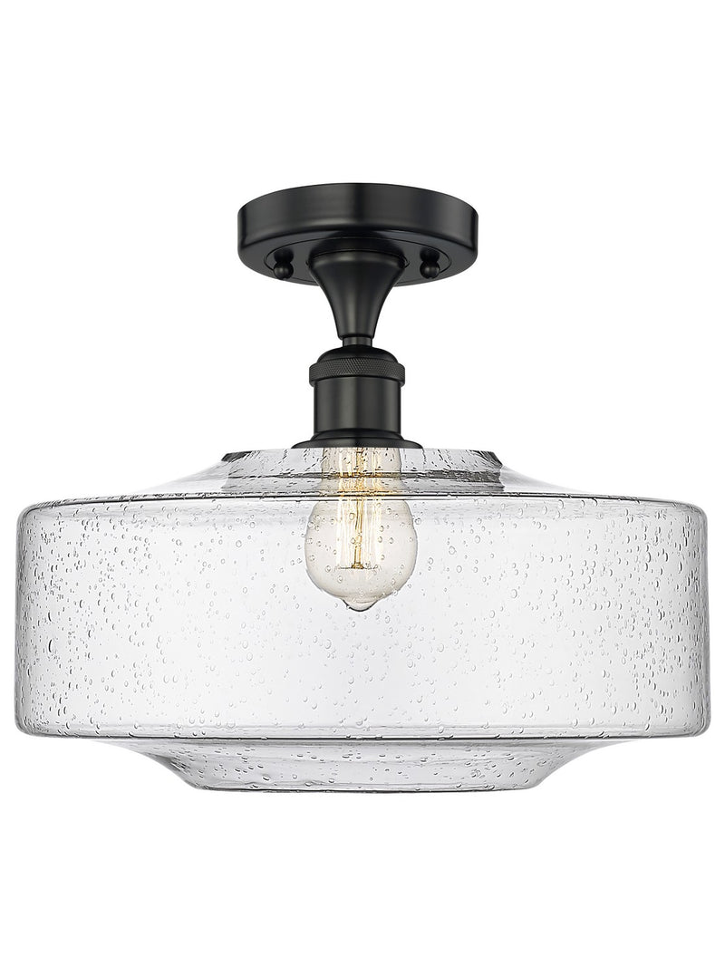 Innovations 616-1F-BK-G694-16 LED Semi-Flush Mount, Matte Black