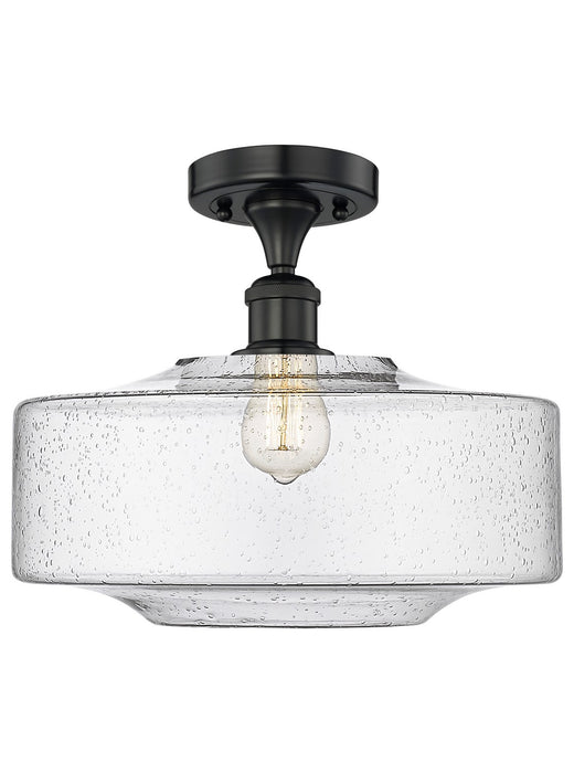 Innovations 616-1F-BK-G694-16 LED Semi-Flush Mount, Matte Black