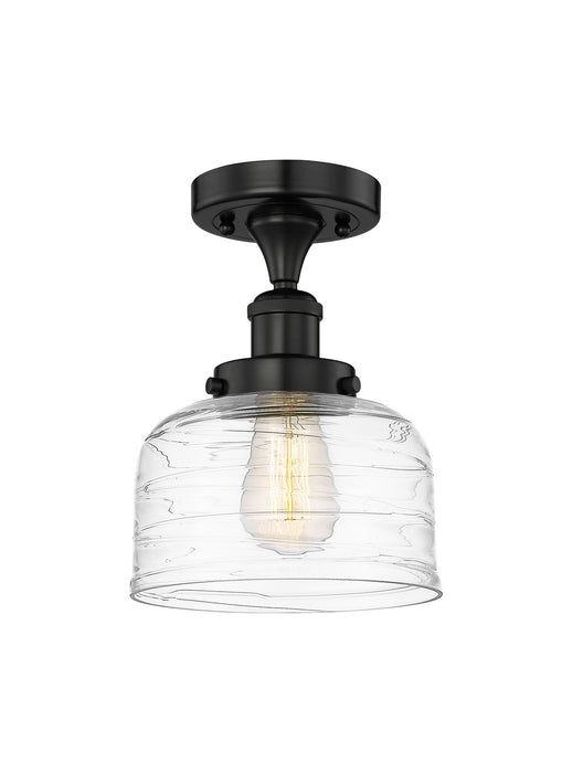 Innovations 616-1F-BK-G713 One Light Semi-Flush Mount, Matte Black