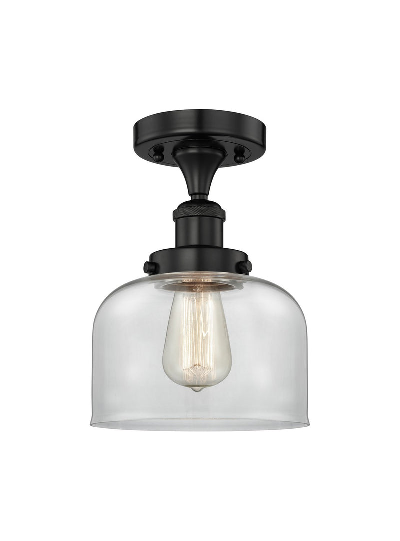 Innovations 616-1F-BK-G72 One Light Semi-Flush Mount, Matte Black