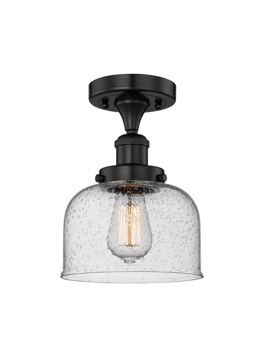 Innovations 616-1F-BK-G74 One Light Semi-Flush Mount, Matte Black