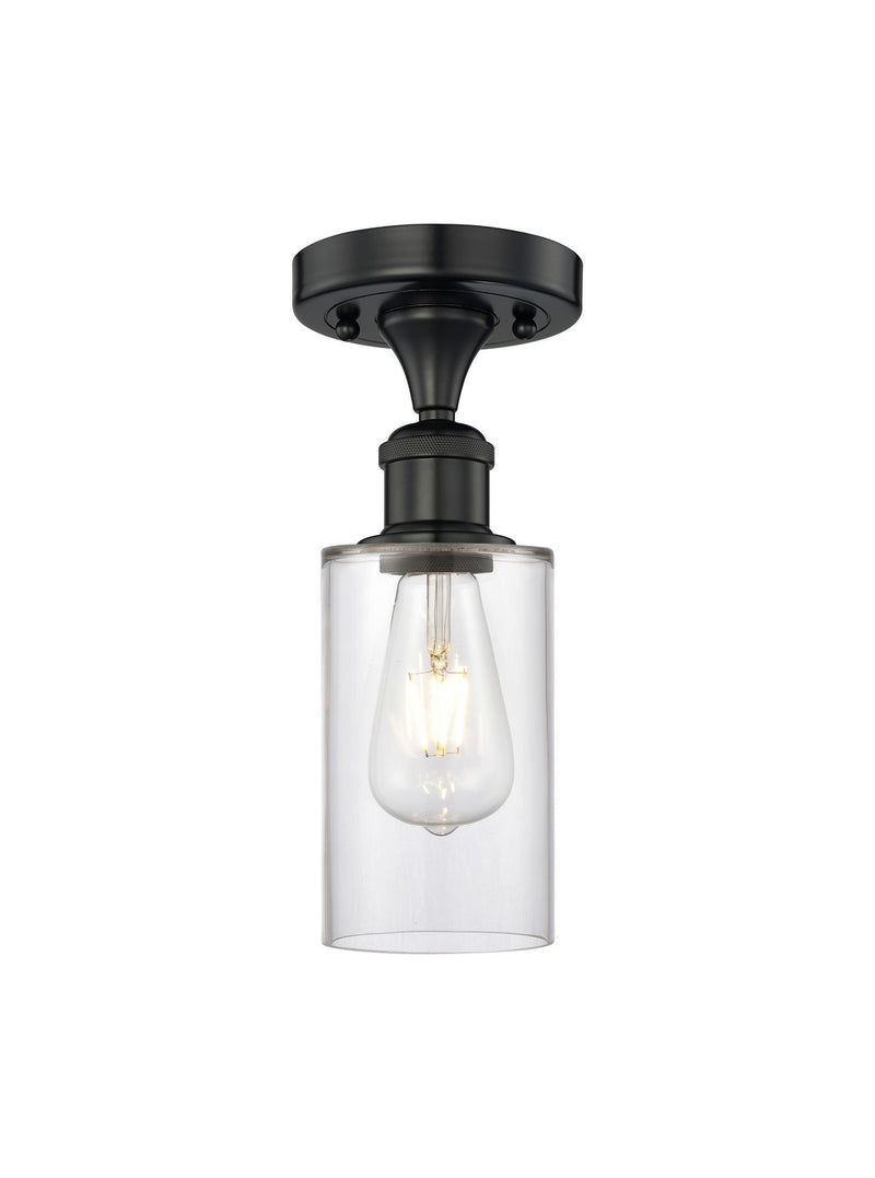 Innovations 616-1F-BK-G802 One Light Semi-Flush Mount, Matte Black