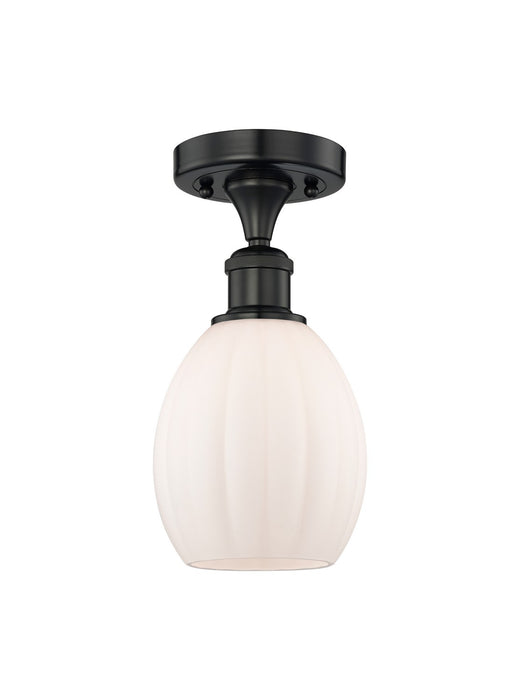 Innovations 616-1F-BK-G81 One Light Semi-Flush Mount, Matte Black