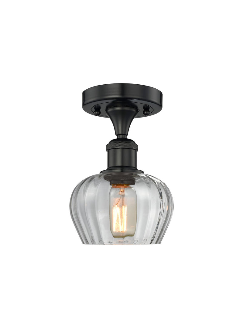 Innovations 616-1F-BK-G92 One Light Semi-Flush Mount, Matte Black