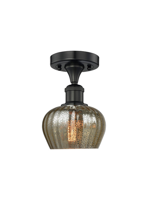 Innovations 616-1F-BK-G96 One Light Semi-Flush Mount, Matte Black