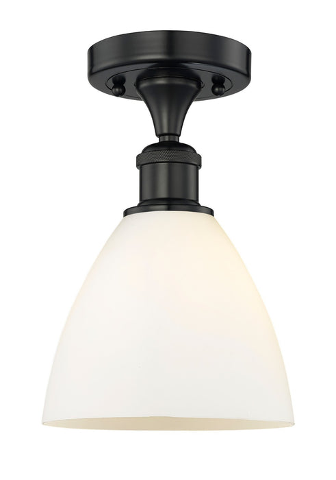 Innovations 616-1F-BK-GBD-751 One Light Semi-Flush Mount, Matte Black