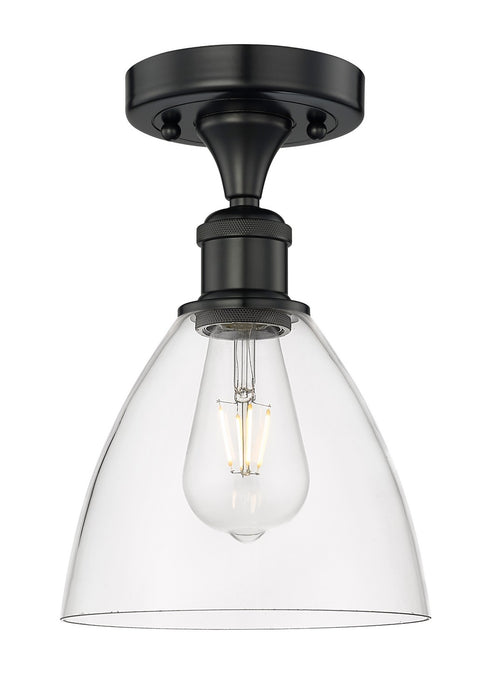 Innovations 616-1F-BK-GBD-752 One Light Semi-Flush Mount, Matte Black