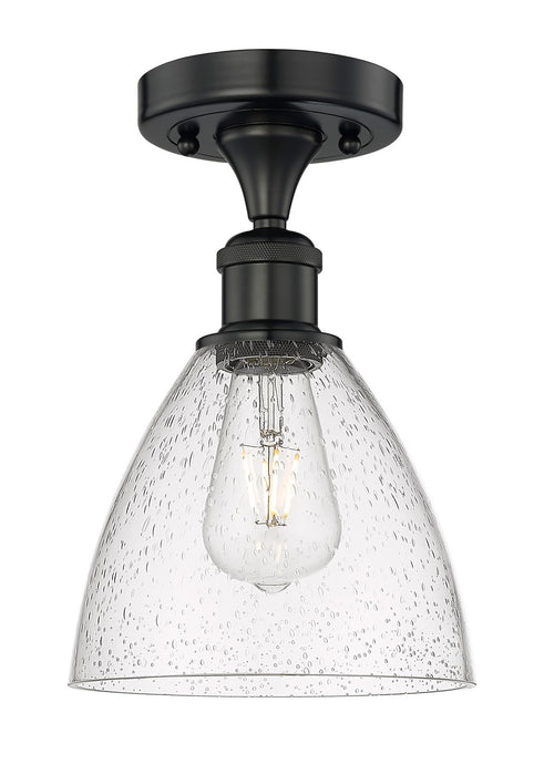 Innovations 616-1F-BK-GBD-754 One Light Semi-Flush Mount, Matte Black