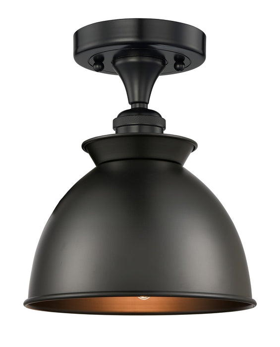 Innovations 616-1F-BK-M14-BK One Light Semi-Flush Mount, Matte Black