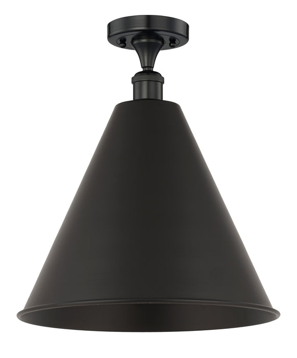Innovations 616-1F-BK-MBC-16-BK One Light Semi-Flush Mount, Matte Black