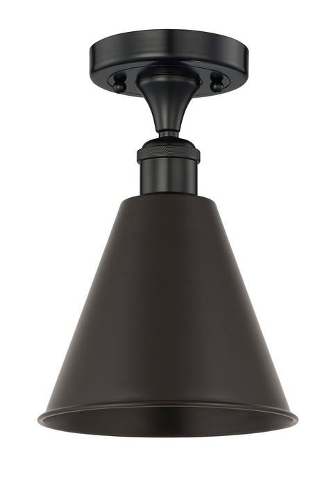 Innovations 616-1F-BK-MBC-8-BK One Light Semi-Flush Mount, Matte Black