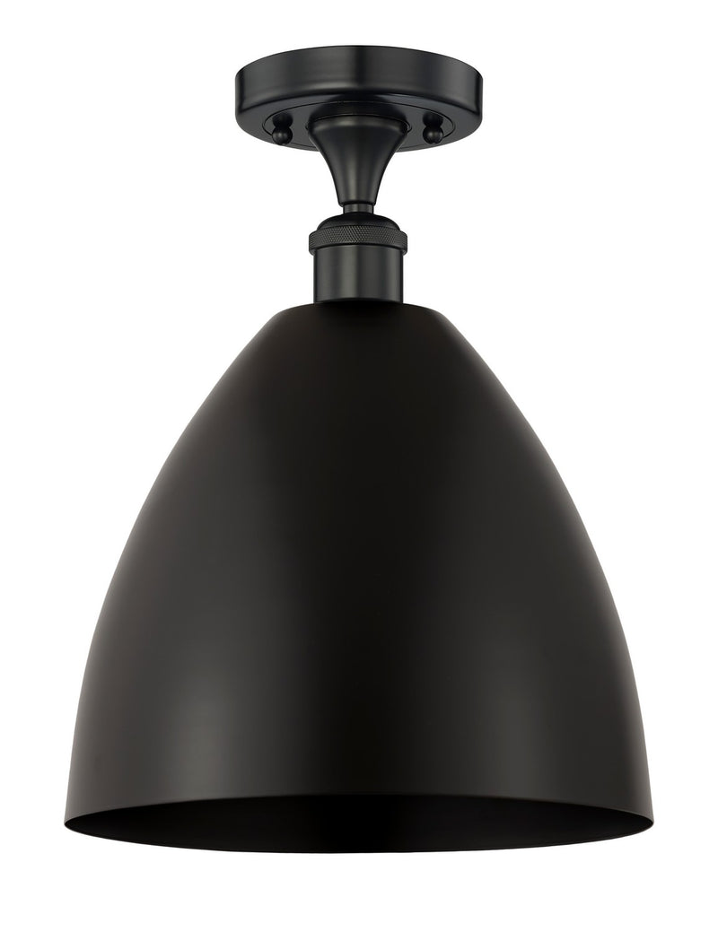 Innovations 616-1F-BK-MBD-12-BK One Light Semi-Flush Mount, Matte Black