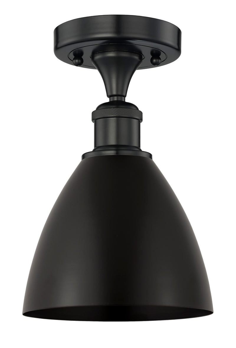 Innovations 616-1F-BK-MBD-75-BK One Light Semi-Flush Mount, Matte Black