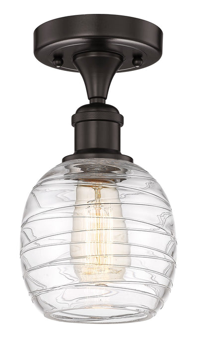 Innovations 616-1F-OB-G1013 One Light Semi-Flush Mount, Oil Rubbed Bronze