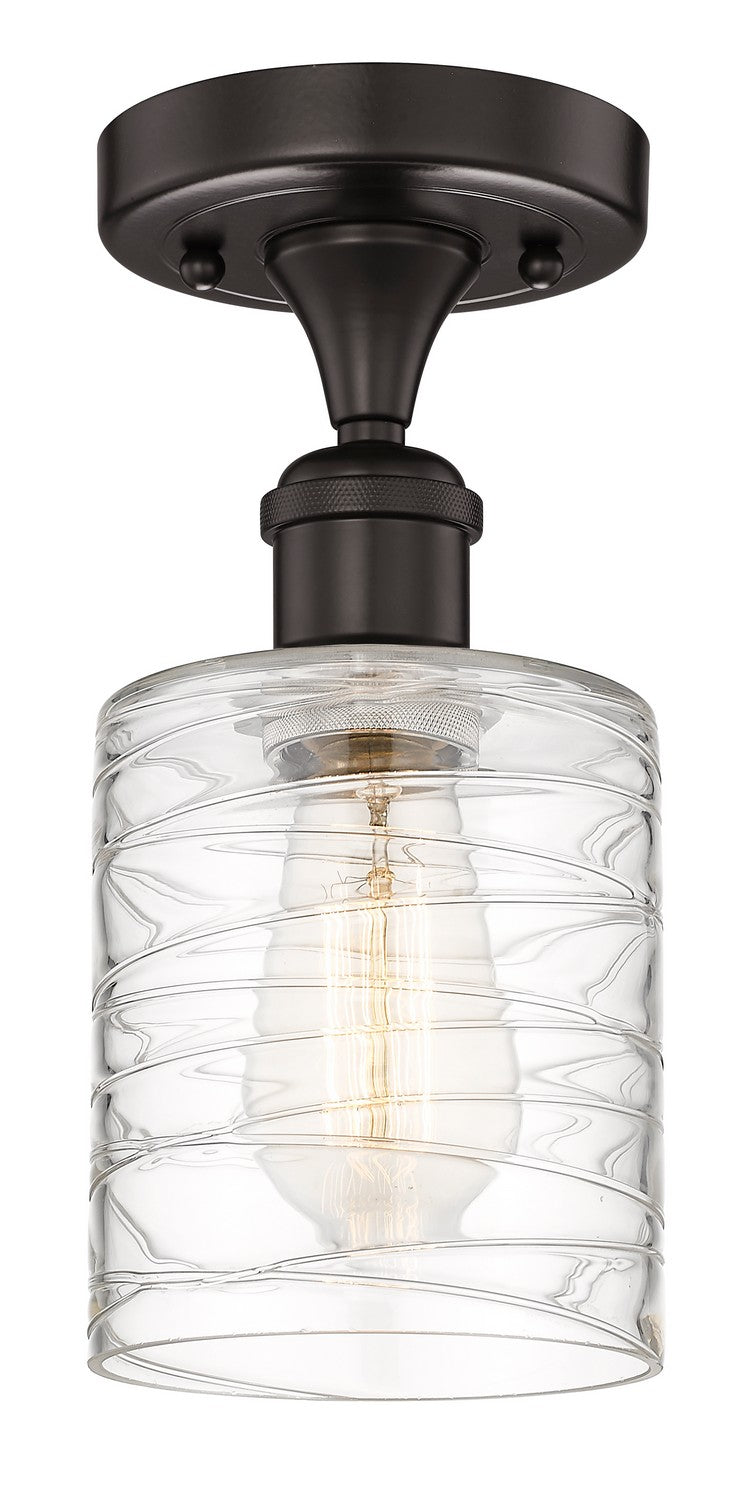 Innovations 616-1F-OB-G1113 One Light Semi-Flush Mount, Oil Rubbed Bronze