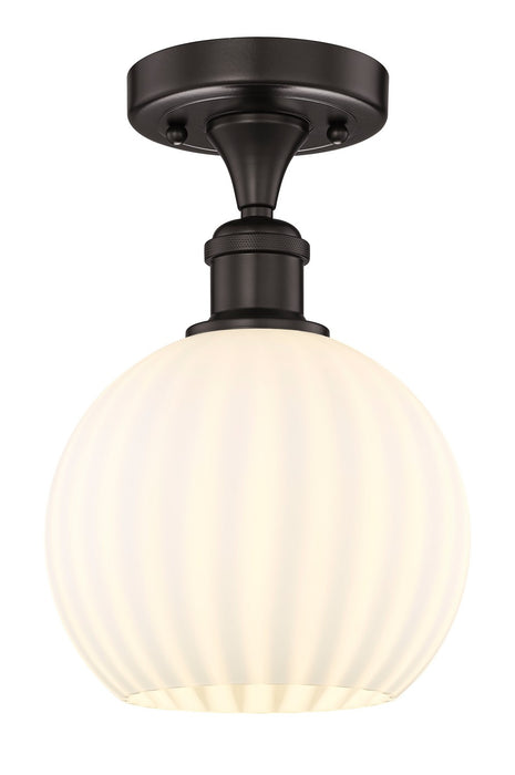 Innovations 616-1F-OB-G1217-8WV LED Semi-Flush Mount, Oil Rubbed Bronze