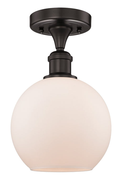 Innovations 616-1F-OB-G121-8 One Light Semi-Flush Mount, Oil Rubbed Bronze