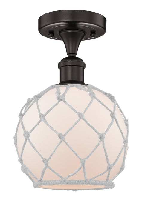 Innovations 616-1F-OB-G121-8RW One Light Semi-Flush Mount, Oil Rubbed Bronze