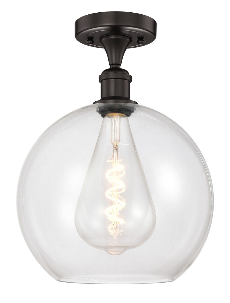 Innovations 616-1F-OB-G122-12 One Light Semi-Flush Mount, Oil Rubbed Bronze