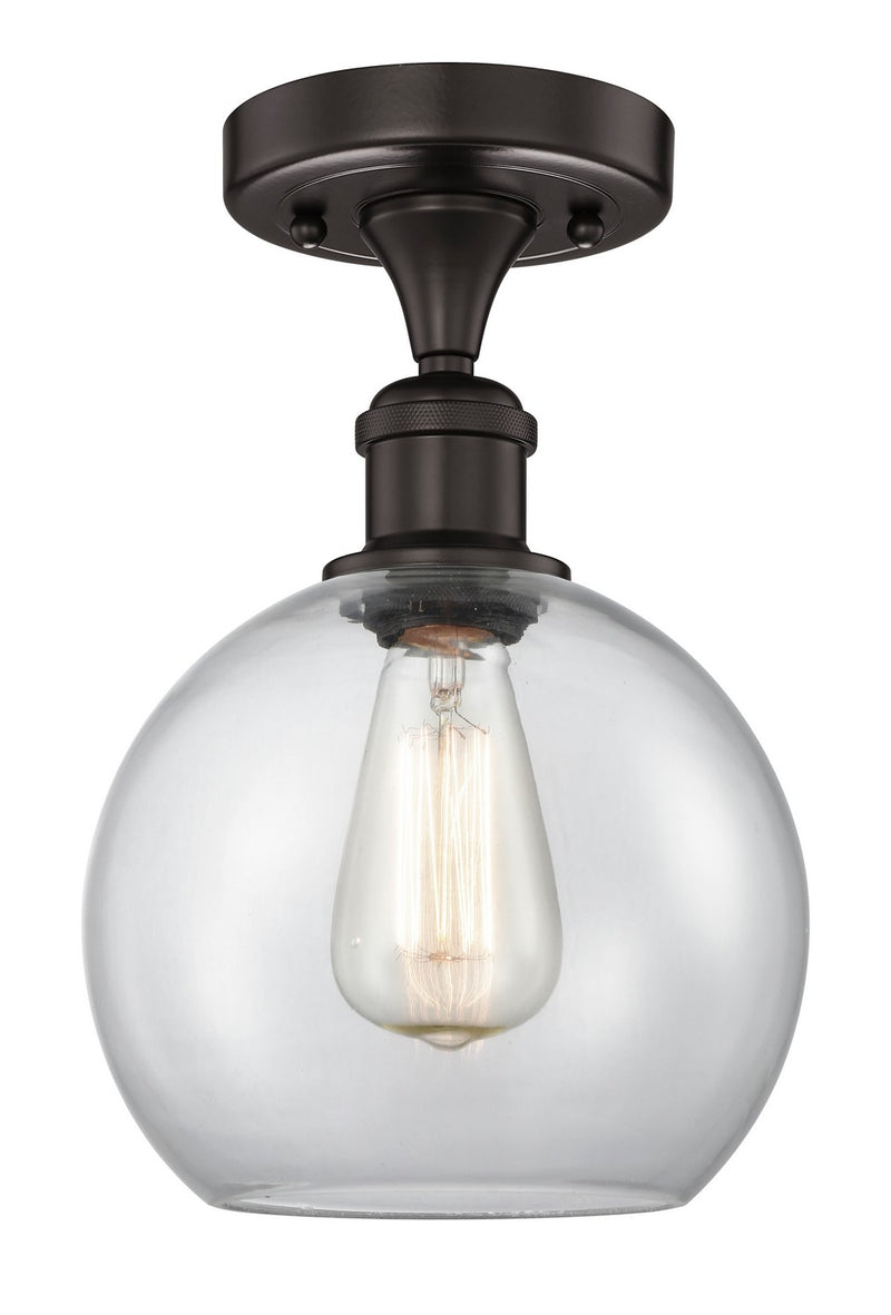 Innovations 616-1F-OB-G122-8 One Light Semi-Flush Mount, Oil Rubbed Bronze