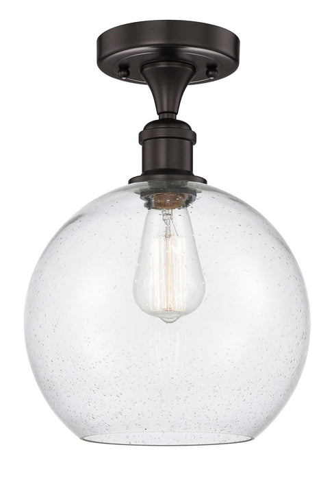 Innovations 616-1F-OB-G124-10 One Light Semi-Flush Mount, Oil Rubbed Bronze