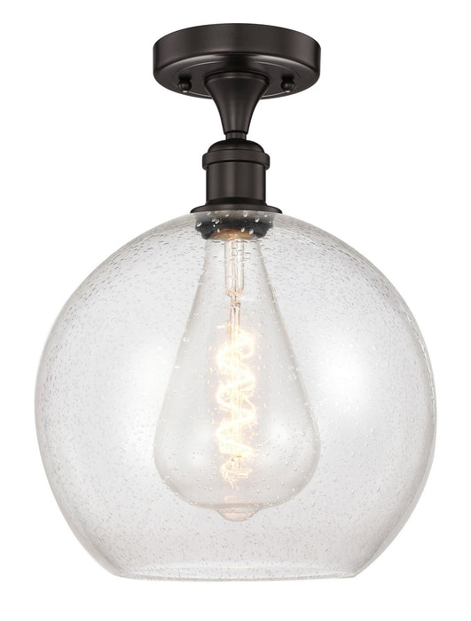 Innovations 616-1F-OB-G124-12 One Light Semi-Flush Mount, Oil Rubbed Bronze
