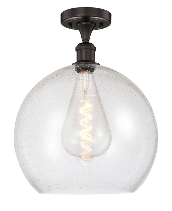 Innovations 616-1F-OB-G124-14 One Light Semi-Flush Mount, Oil Rubbed Bronze