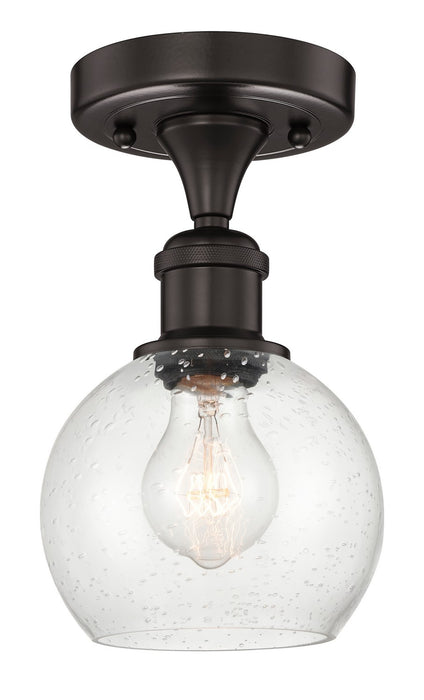 Innovations 616-1F-OB-G124-6 One Light Semi-Flush Mount, Oil Rubbed Bronze