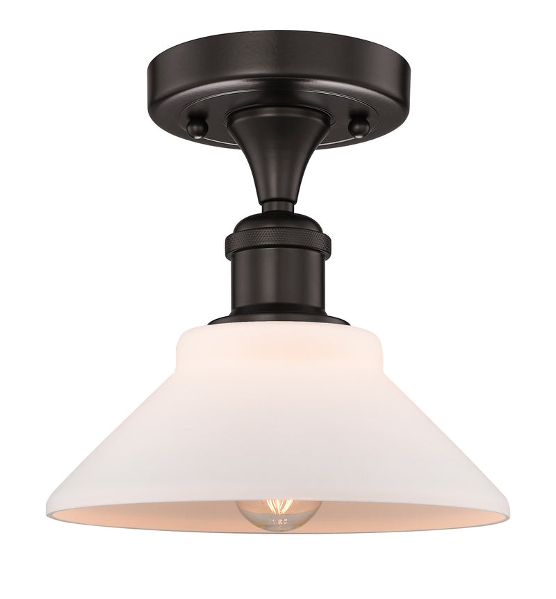 Innovations 616-1F-OB-G131 One Light Semi-Flush Mount, Oil Rubbed Bronze