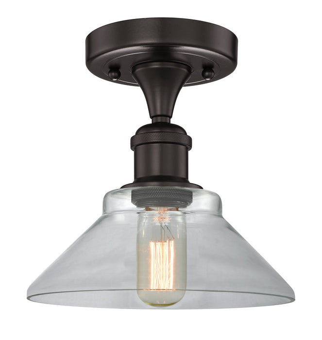 Innovations 616-1F-OB-G132 One Light Semi-Flush Mount, Oil Rubbed Bronze