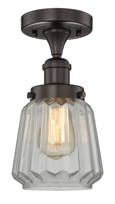 Innovations 616-1F-OB-G142 One Light Semi-Flush Mount, Oil Rubbed Bronze