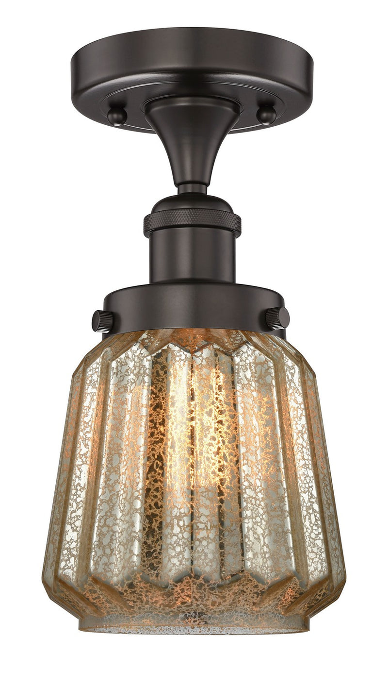 Innovations 616-1F-OB-G146 One Light Semi-Flush Mount, Oil Rubbed Bronze