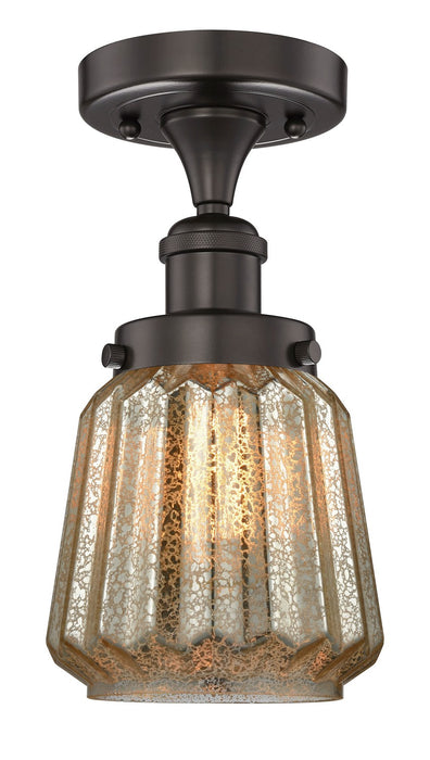 Innovations 616-1F-OB-G146 One Light Semi-Flush Mount, Oil Rubbed Bronze