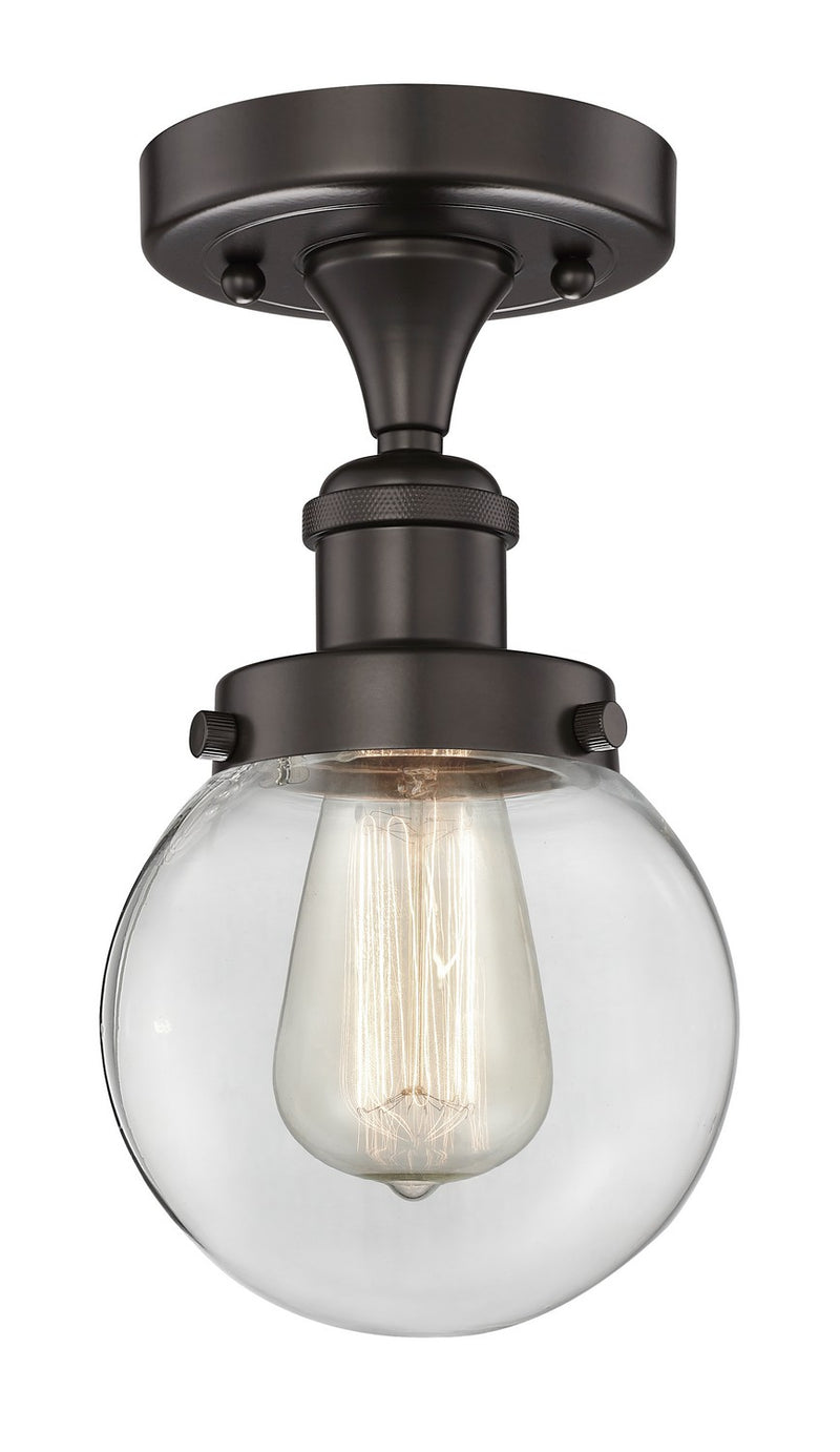 Innovations 616-1F-OB-G202-6 One Light Semi-Flush Mount, Oil Rubbed Bronze