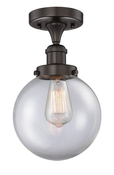 Innovations 616-1F-OB-G202-8 One Light Semi-Flush Mount, Oil Rubbed Bronze