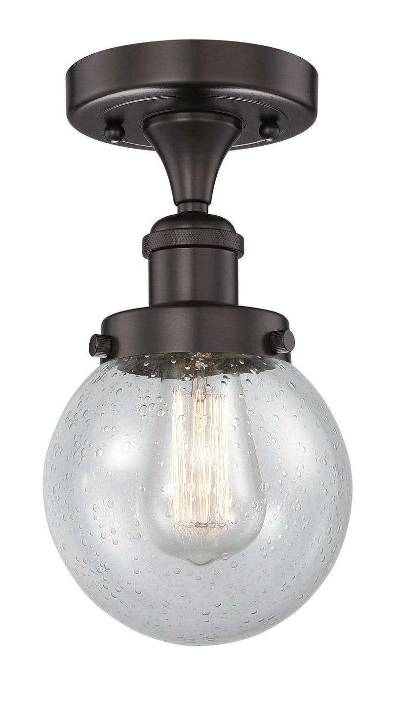 Innovations 616-1F-OB-G204-6 One Light Semi-Flush Mount, Oil Rubbed Bronze