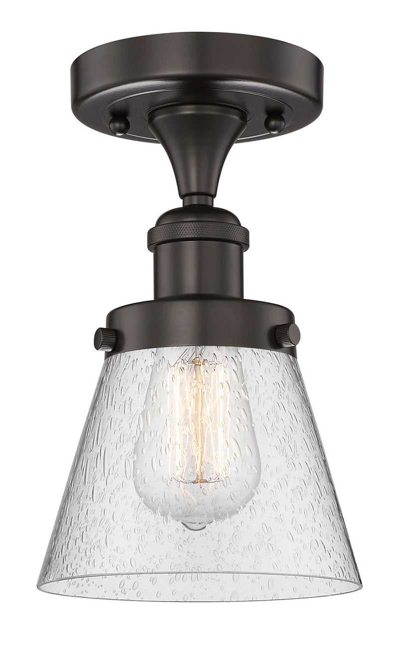 Innovations 616-1F-OB-G64 One Light Semi-Flush Mount, Oil Rubbed Bronze