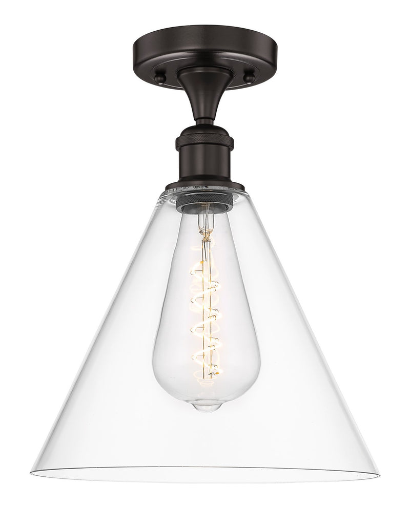 Innovations 616-1F-OB-GBC-122 One Light Semi-Flush Mount, Oil Rubbed Bronze