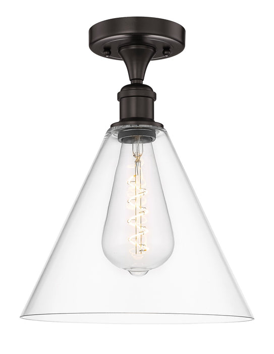 Innovations 616-1F-OB-GBC-122 One Light Semi-Flush Mount, Oil Rubbed Bronze