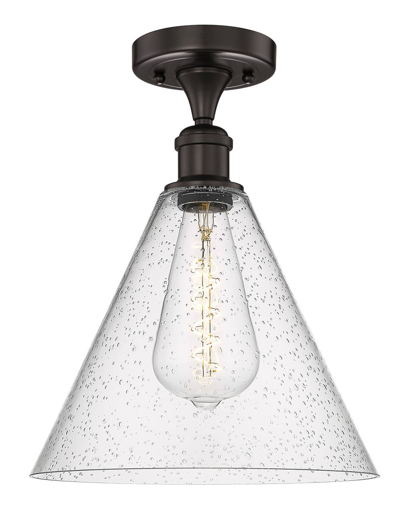 Innovations 616-1F-OB-GBC-124 One Light Semi-Flush Mount, Oil Rubbed Bronze