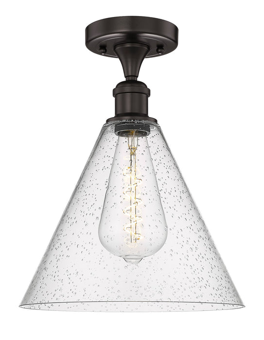 Innovations 616-1F-OB-GBC-124 One Light Semi-Flush Mount, Oil Rubbed Bronze
