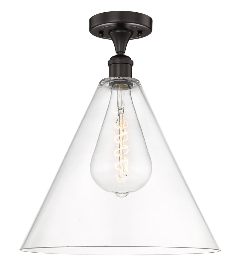 Innovations 616-1F-OB-GBC-162 One Light Semi-Flush Mount, Oil Rubbed Bronze